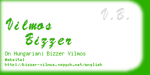 vilmos bizzer business card